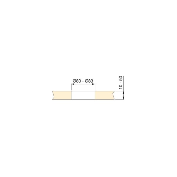 Emuca Multiconnecteur Circle 80, Peint en noir, Plastique. – Image 8