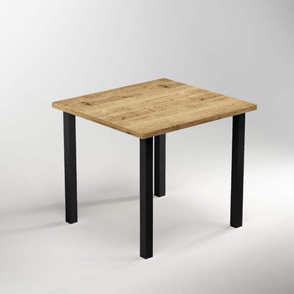 Emuca Lot de 4 pieds de table carrés, 50x50mm, Acier, Peint en noir – Image 4