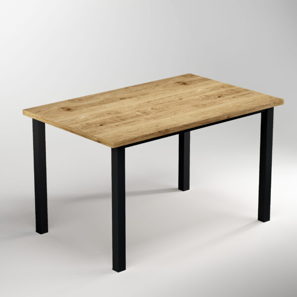 Emuca Pieds carrés et cadre de table, 50x50mm, 1150x750mm, Acier, Peint en noir – Image 4