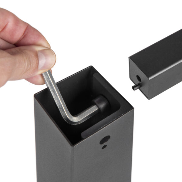 Emuca Pieds carrés et cadre de table, 50x50mm, 1150x750mm, Acier, Peint en noir – Image 6