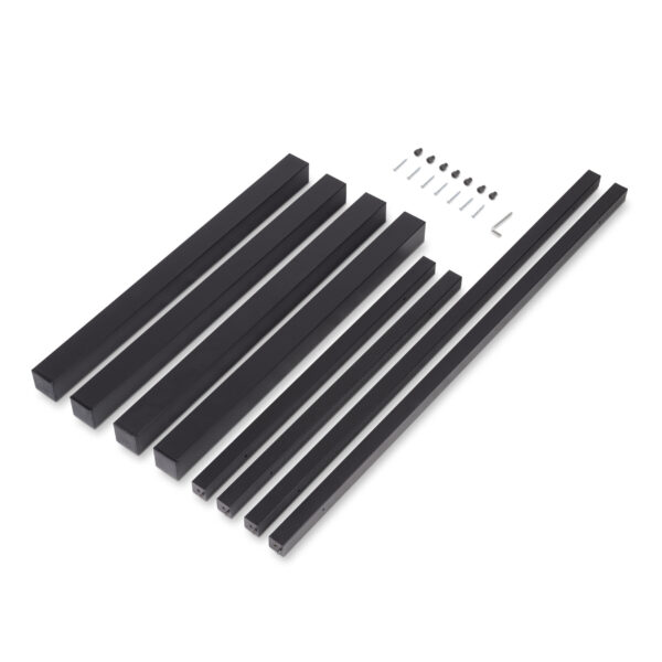 Emuca Pieds carrés et cadre de table, 50x50mm, 1150x750mm, Acier, Peint en noir