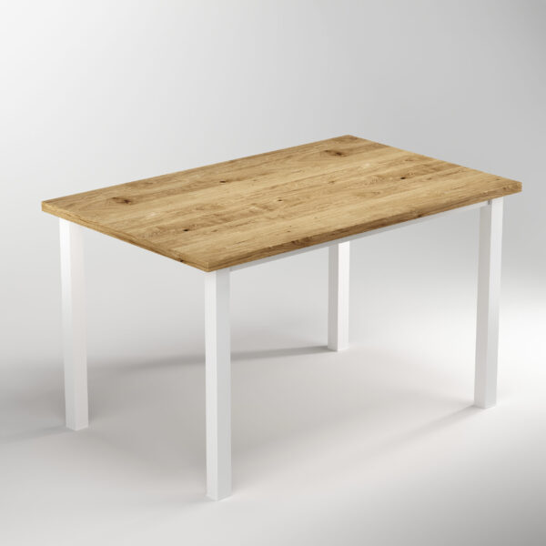Emuca Pieds carrés et cadre de table, 50x50mm, 1150x750mm, Acier, Peint en blanc – Image 4