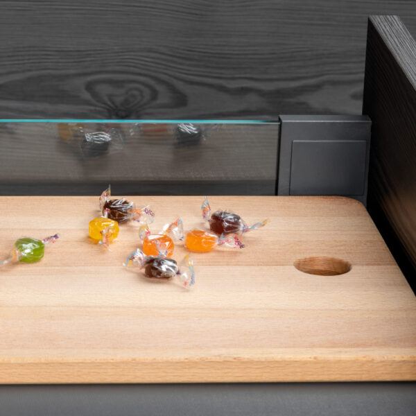 Emuca tiroir Extérieur Vertex 40kg côtés en verre 93mm de haut, 450mm de profondeur, Acier & Aluminium et Verre, Gris Anthracite – Image 4