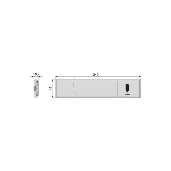 Emuca Luminaire LED Kaus rechargeable par usb avec switch, L 240 mm, Anodisé mat, Plastique et Aluminium – Image 15