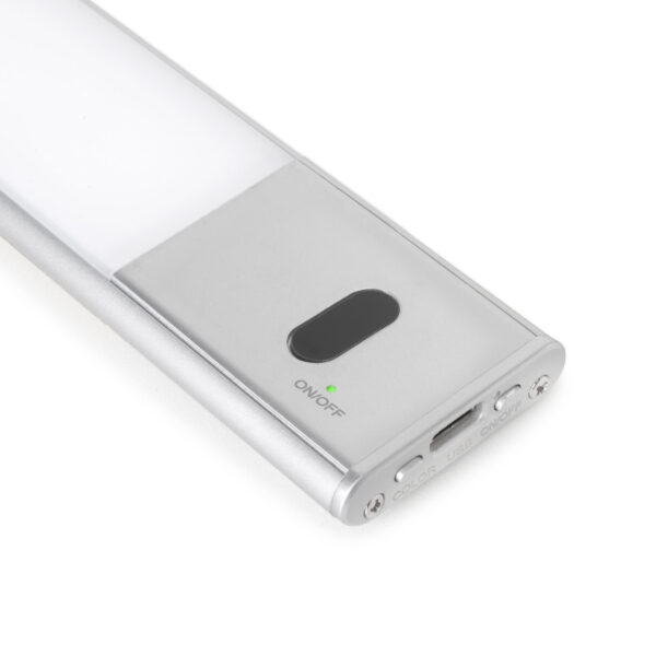 Emuca Luminaire LED Kaus rechargeable par usb avec switch, L 240 mm, Anodisé mat, Plastique et Aluminium – Image 9