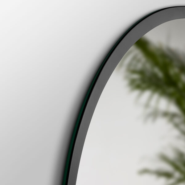 Emuca Miroir Zeus avec éclairage décoratif à LED et cadre noir, diamètre 80 cm, AC 230V 50Hz, 12 W, Aluminium et Verre – Image 5