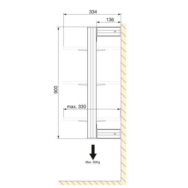 Emuca Kit de cadre modulaireKit de Zero avec matériel de fixation murale, Aluminium et Zamak, Peint en noir texturé – Image 11