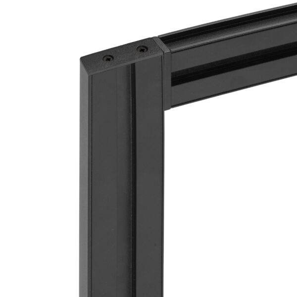 Emuca Kit de cadre modulaireKit de Zero avec matériel de fixation murale, Aluminium et Zamak, Peint en noir texturé – Image 7