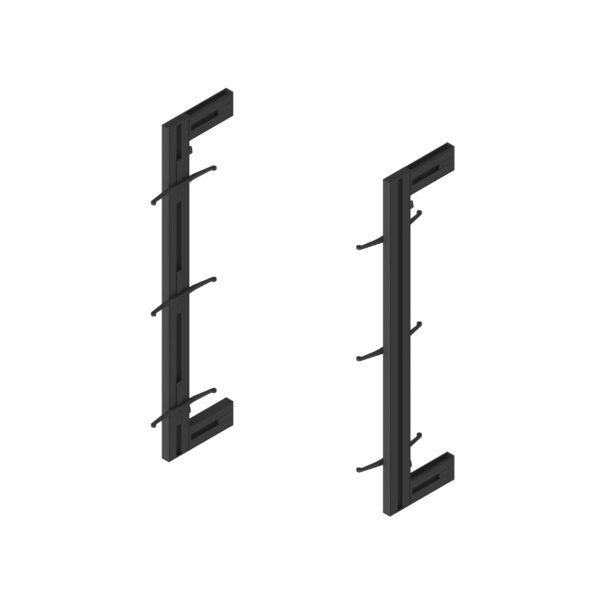 Emuca Kit de cadre modulaireKit de Zero avec matériel de fixation murale, Aluminium et Zamak, Peint en noir texturé – Image 8