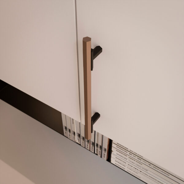 Emuca Lot de 5 poignées pour meubles Riad, L232mm, entraxe 192mm, Aluminium, Bronze – Image 6