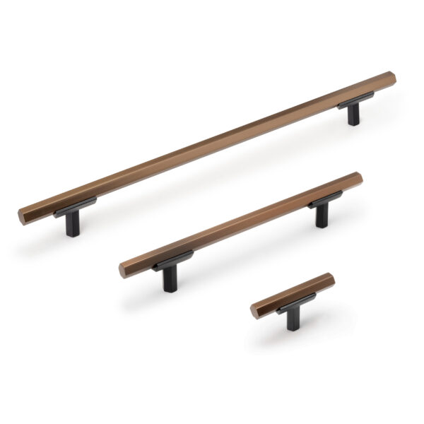 Emuca Lot de 5 poignées pour meubles Riad, L232mm, entraxe 192mm, Aluminium, Bronze – Image 14