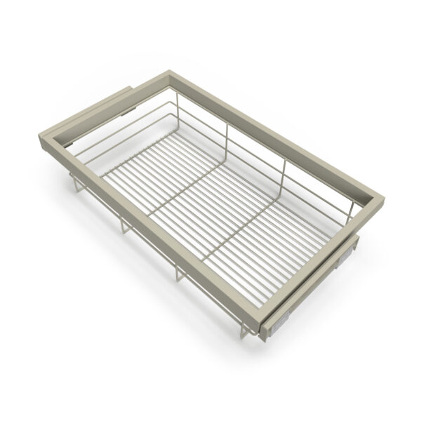 Emuca Kit de panier et cadre coulissant avec fermeture souple pour armoire, réglable, module 800mm, Gris pierre