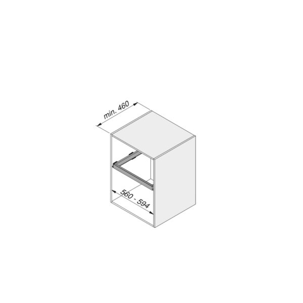 Emuca Kit de rangement avec cadre de coulissage soft-close pour armoire, réglable, module 600mm, Gris pierre – Image 10
