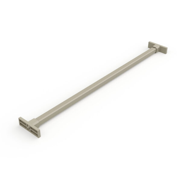 Emuca Kit de 7 tringles à pantalons, 2 plateaux et cadre coulissant à fermeture douce pour armoires, réglable, module 900mm, Gris pierre – Image 4