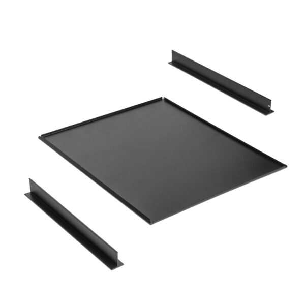 Emuca Kit de tray, 2 paniers d'organisation et cadre de roulement soft close pour armoires, réglable, module 800mm, Noir texturé – Image 9