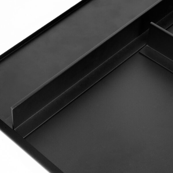 Emuca Kit de plateau, 3 paniers d'organisation et cadre de roulement soft close pour armoires, réglable, module 900mm, Noir texturé – Image 11