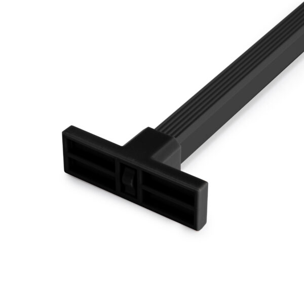 Emuca Kit de 7 tringles à pantalon et cadre coulissant à fermeture douce pour armoires, réglable, module 600mm, Noir texturé – Image 5