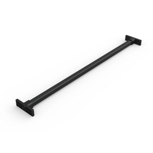 Emuca Kit de 7 tringles à pantalon, 1 plateau et cadre coulissant à fermeture douce pour armoires, réglable, module 800mm, Noir texturé – Image 4