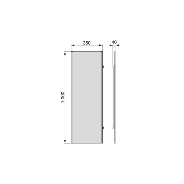 Emuca Miroir extractible pour l'intérieur de l'armoire, Peint gris pierre, Acier et Plastique et Verre – Image 9