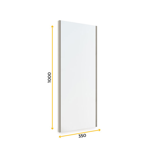 Emuca Miroir extractible pour l'intérieur de l'armoire, Peint gris pierre, Acier et Plastique et Verre – Image 10