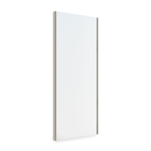 Emuca Miroir extractible pour l'intérieur de l'armoire, Peint gris pierre, Acier et Plastique et Verre