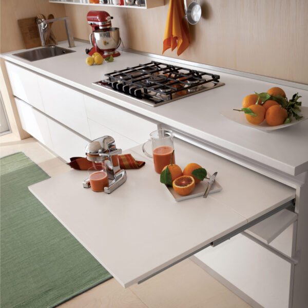Emuca Coulisses pour table à rallonge Coktail Reverse H35, Aluminium, Inox anodisé – Image 2