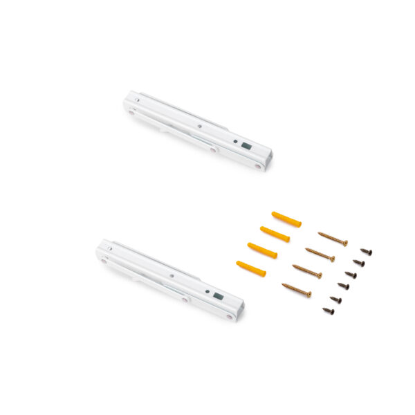 Emuca Jeu de Supports de pliage, longueur 203mm, Acier, Peint en blanc – Image 6