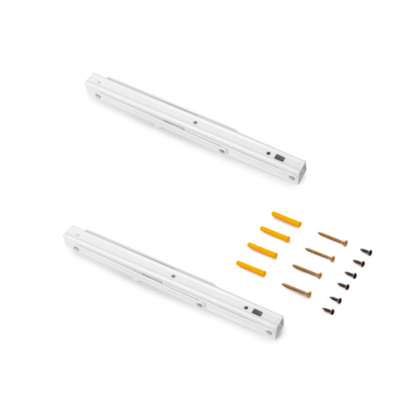 Emuca Jeu de Supports de pliage, longueur 303mm, Acier, Peint en blanc – Image 6