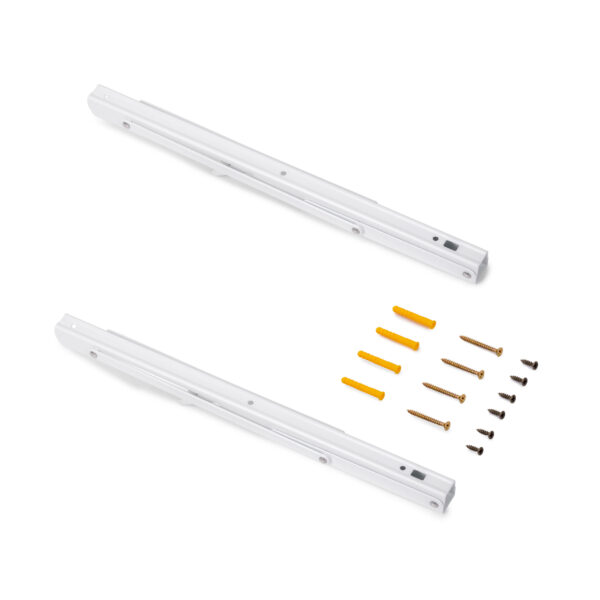 Emuca Jeu de Supports de pliage, longueur 403mm, Acier, Peint en blanc – Image 6