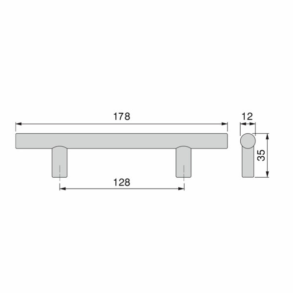 Emuca Lot de 10 poignées pour meubles Orlando, L178mm, entraxe 128mm, Acier, Nickel satiné – Image 11