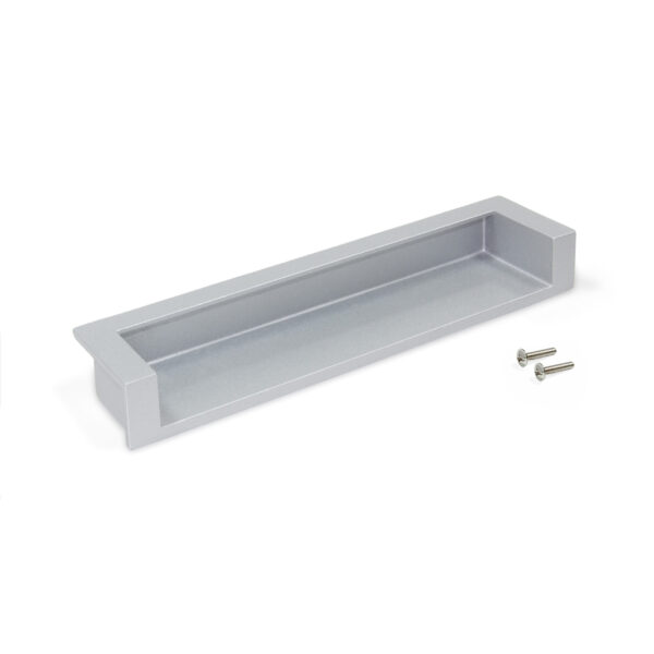 Emuca Lot de 10 poignées pour meubles Sedavi, L137mm, entraxe 128mm, Zamak, Peint en aluminium – Image 2