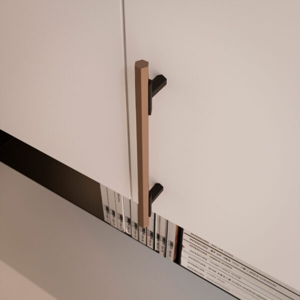 Emuca Lot de 5 poignées pour meubles Riad, L168mm, entraxe 128mm, Aluminium, Bronze – Image 6
