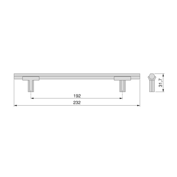 Emuca Lot de 5 poignées pour meubles Riad, L232mm, entraxe 192mm, Aluminium, Bronze – Image 15
