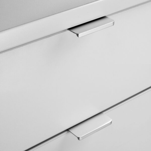 Emuca Lot de 10 poignées pour meubles Picanya, L104mm, entraxe 64mm, Aluminium, Anodisé mat – Image 4