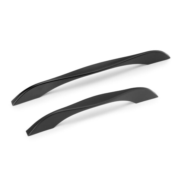 Emuca Lot de 8 poignées pour meubles Varna, L181mm, entraxe 160mm, Zamak, Peint en noir – Image 7