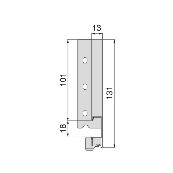 Emuca Tiroir extérieur Vertex 40kg, hauteur 131mm, profondeur 450mm, Acier, Gris antracite – Image 5