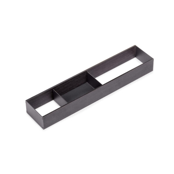 Emuca Orderbox Rangement de tiroirs, 100x470mm, Acier et Bois, Gris antracite