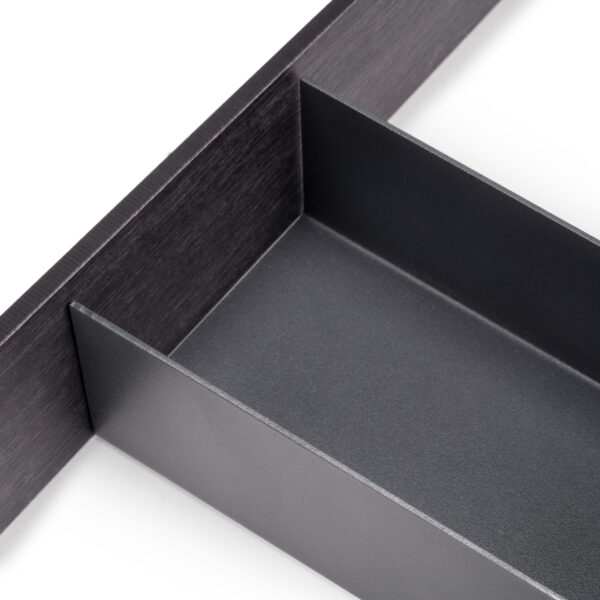 Emuca Orderbox Rangement de tiroir, 150x470mm, Acier et Bois, Gris antracite – Image 4