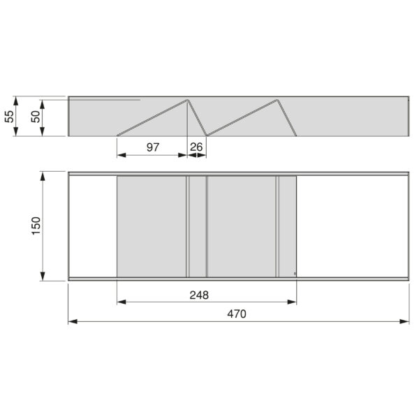 Emuca Orderbox Organiseur incliné pour tiroir, 150x470mm, Acier et Bois, Gris antracite – Image 8