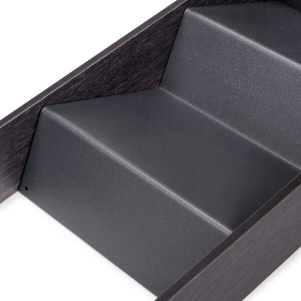 Emuca Orderbox Organiseur incliné pour tiroir, 150x470mm, Acier et Bois, Gris antracite – Image 4