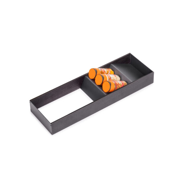 Emuca Orderbox Organiseur incliné pour tiroir, 150x470mm, Acier et Bois, Gris antracite – Image 5