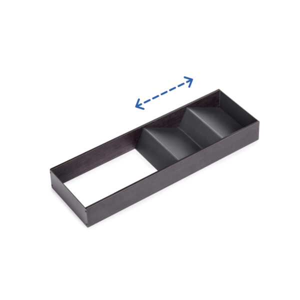 Emuca Orderbox Organiseur incliné pour tiroir, 150x470mm, Acier et Bois, Gris antracite – Image 6