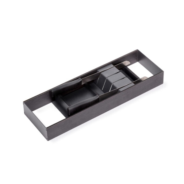 Emuca Orderbox Porte-couteau pour tiroir, 150x470mm, Acier et Bois, Gris antracite – Image 5