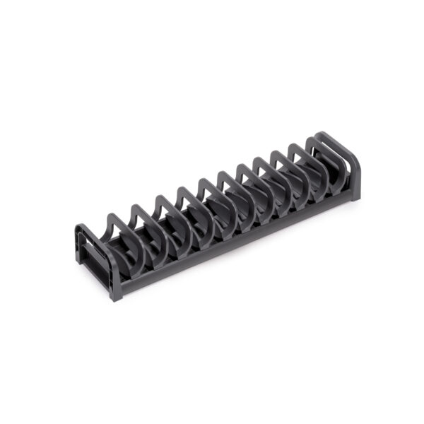 Emuca Orderbox Porte-assiettes pour tiroir, 120x470mm, Aluminium et Plastique, Gris antracite