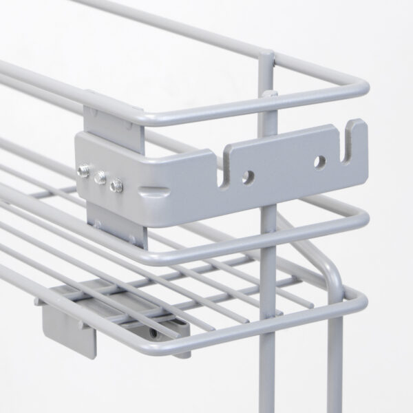 Emuca Porte-bouteilles latéral extractible Supra avec fermeture amortie, module 150mm, Acier, Peint aluminium – Image 5