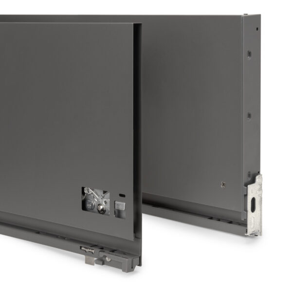 Emuca Tiroir extérieur Vertex avec réglages 3D hauteur 242mm, 60kg, profondeur 450mm, acier, Gris antracite – Image 3