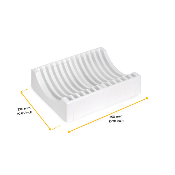 Emuca Kit de rangement pour assiettes, 13 assiettes maximum, plastique, blanc – Image 11