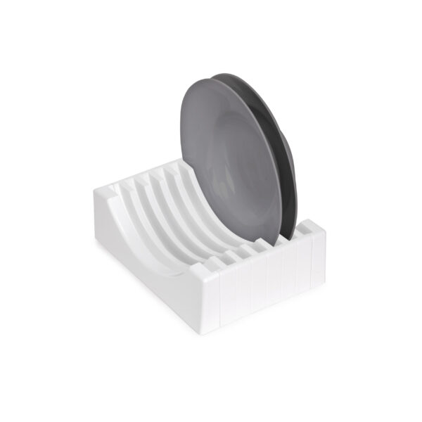 Emuca Kit de rangement pour assiettes, 13 assiettes maximum, plastique, blanc – Image 3