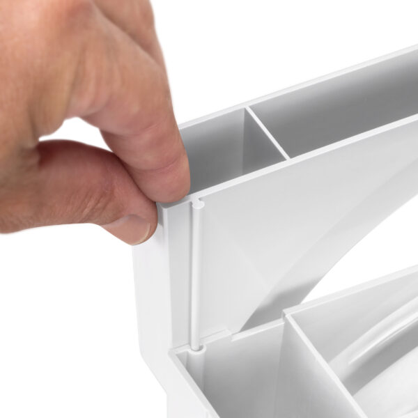 Emuca Kit de rangement pour assiettes, 13 assiettes maximum, plastique, blanc – Image 7
