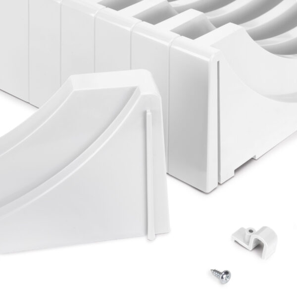 Emuca Kit de rangement pour assiettes, 13 assiettes maximum, plastique, blanc – Image 8